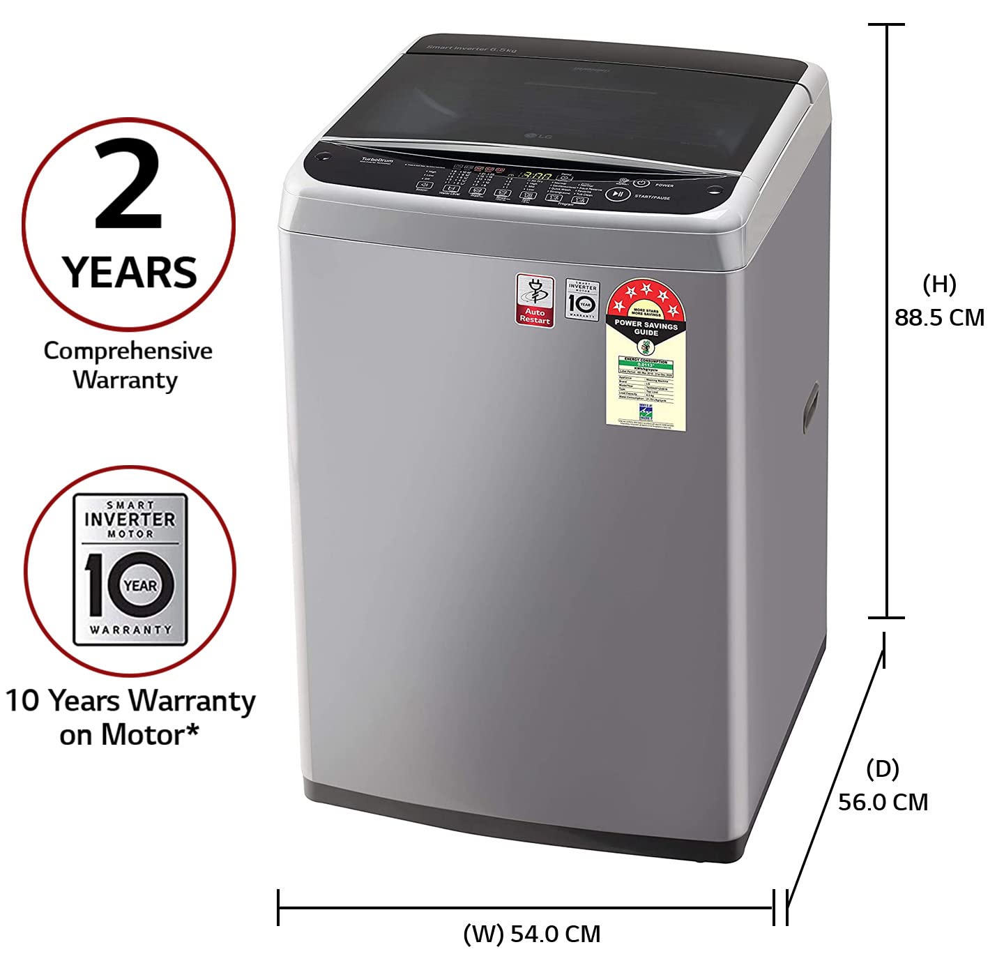 LG smart inverter fully automatic washing machine